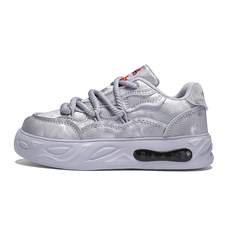 

Антискользящие износостойкие детские скейтерские кроссовки Kids' HBRK, серебряный/серый