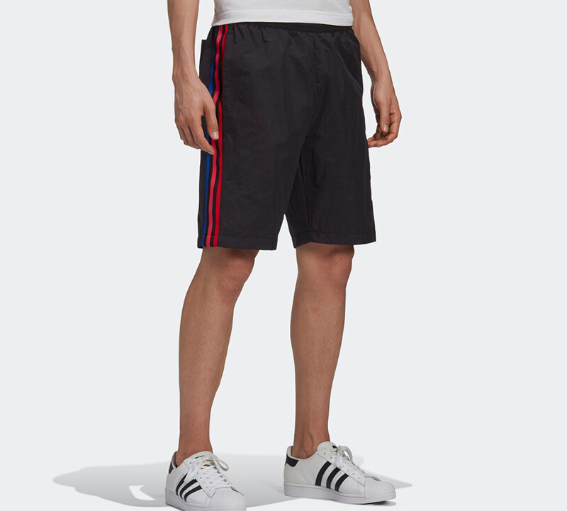 Adidas Originals Мужские повседневные шорты, цвет Black/light scarlet — фото 4