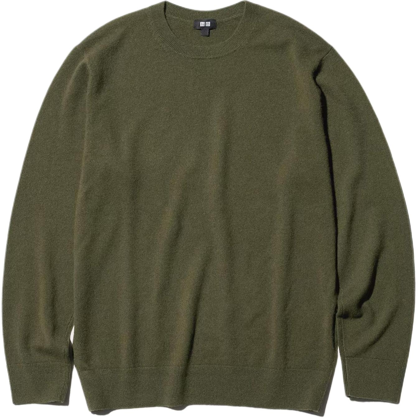 Uniqlo Кашемировый свитер унисекс, оливковый — фото 3