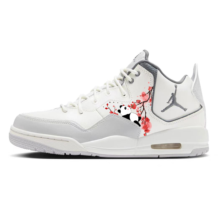 

Jordan Износостойкие нескользящие винтажные баскетбольные кроссовки Courtside 23 среднего размера, мужские, серо-белые