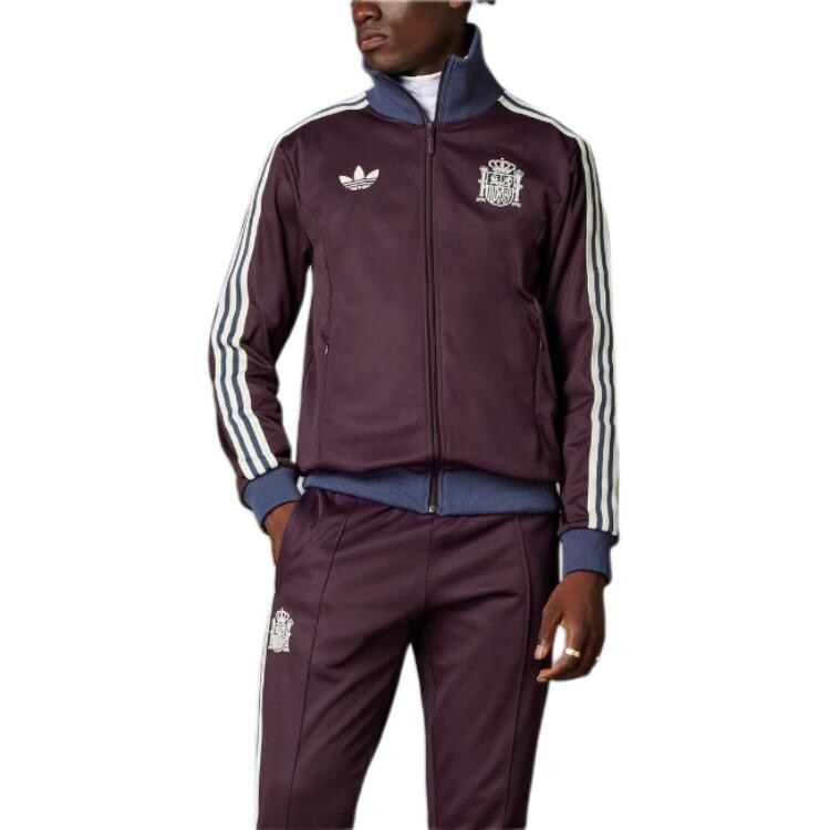 Испания Беккенбауэр Трек Топ Adidas Originals, цвет Shadow Maroon — фото 4