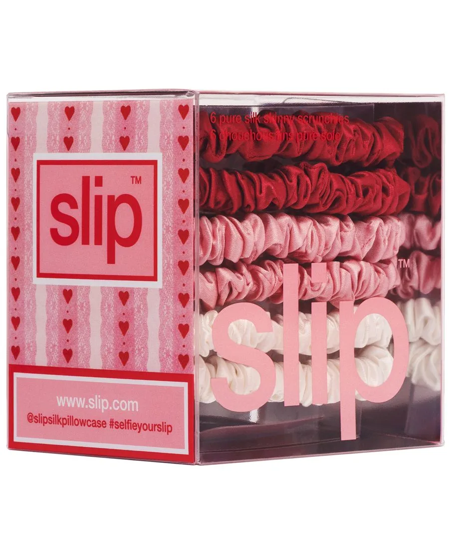 Slip Набор из 6 узких резинок для волос Sweeties из чистого шелка — фото 3
