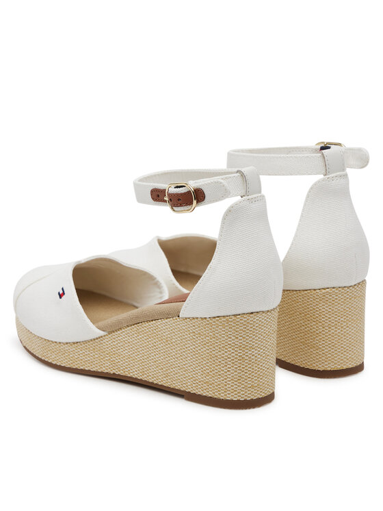 Низкие туфли Flag Closed Toe Mid Wedge Espad FW0FW08657 Tommy Hilfiger, белый — фото 3