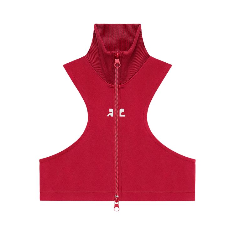 

Куртка Courrèges Scuba Tracksuit Interlock Cropped Jacket 'Ruby', красный
