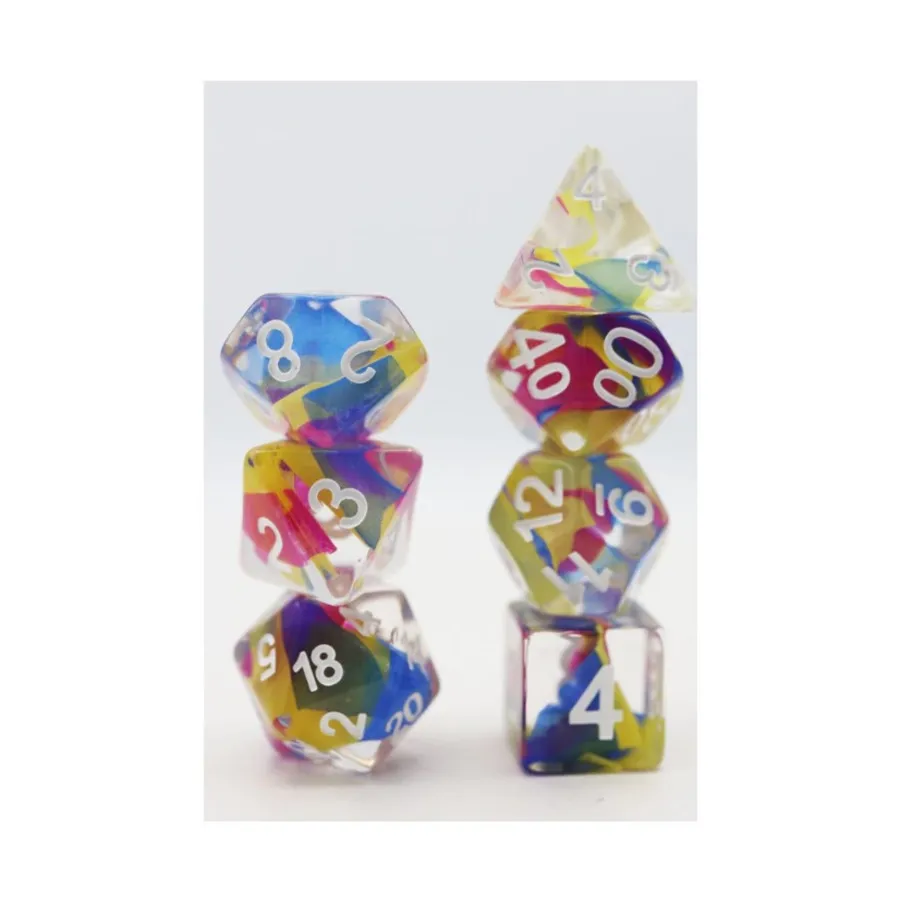 

Набор Poly — лента с заклинаниями зла белого цвета (7), Dice Sets - Resin/Acrylic - Rainbow & Multi-Colored (Foam Brain Games)