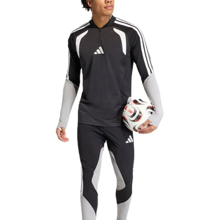 Футболка мужская Stand Collar Moderate, черная Adidas, Black — фото 4