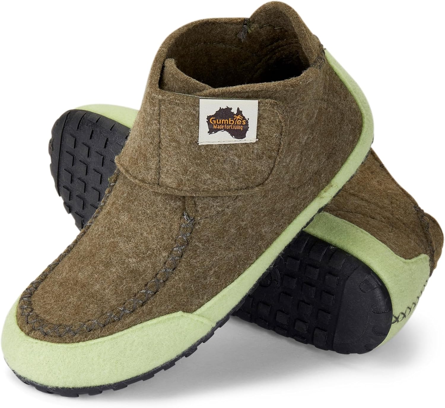 

Тапочки Gumbies Quokka для дома и улицы, легкое надевание, выполнены из переработанных материалов, идея подарка для мужчин и женщин, Moss & Pistachio