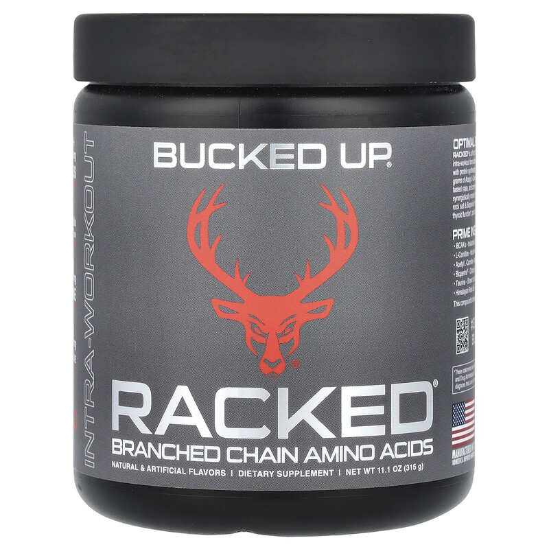 

Bucked Up, Racked BCAA, Blood Raz, 315 г (11,1 унции)