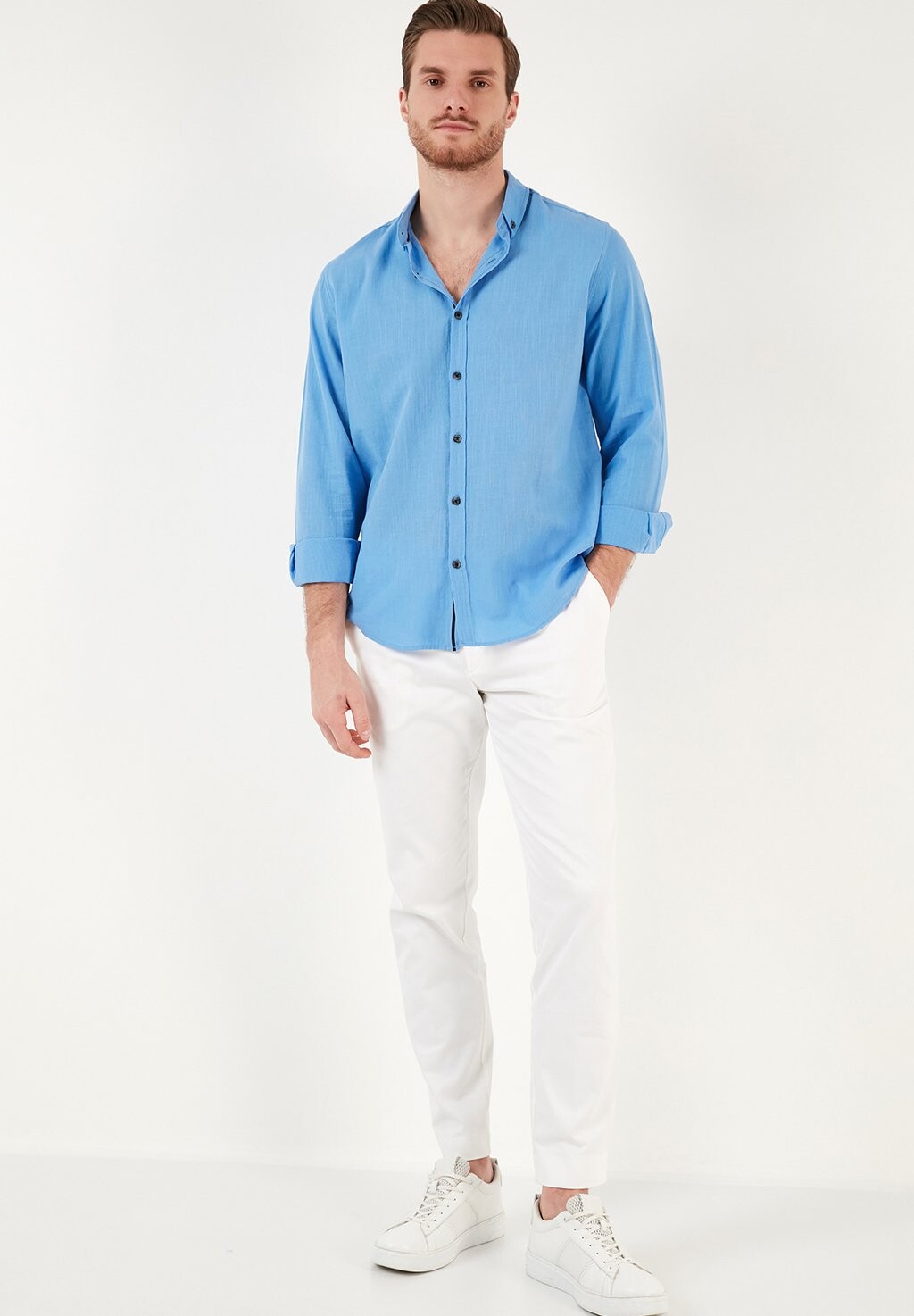 

Рубашка Button Down Buratti, королевский синий
