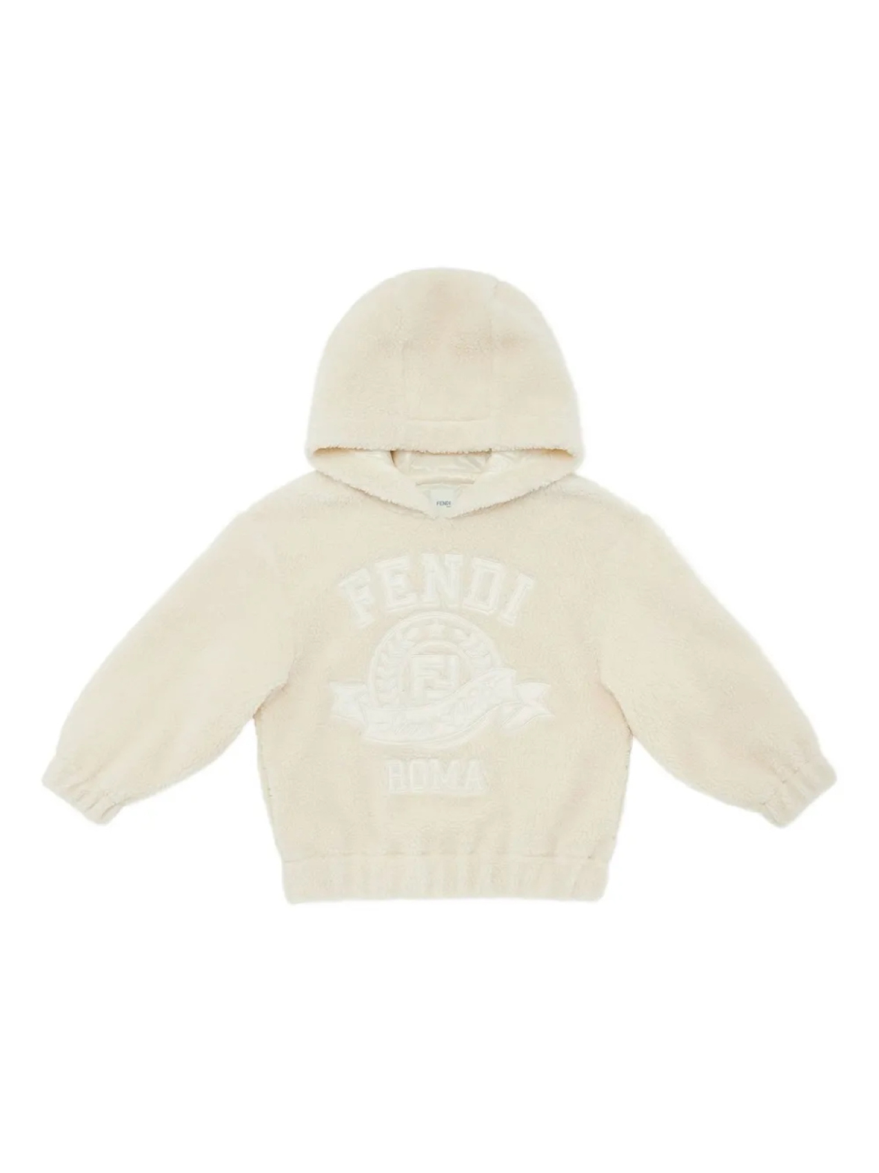 

Fendi Kids худи с вышитым логотипом, нейтральный