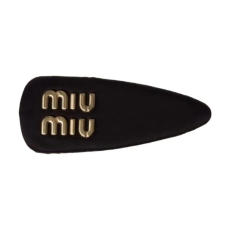 MIU MIU Металлические заколки для волос женские черные