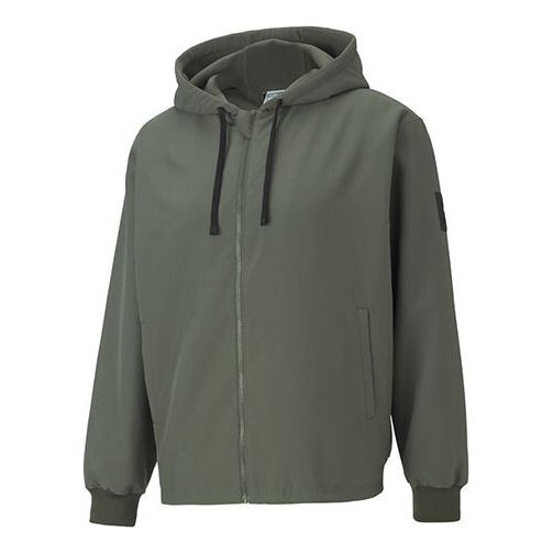 

Куртка full-zip hooded jacket 'green' Puma, зеленый