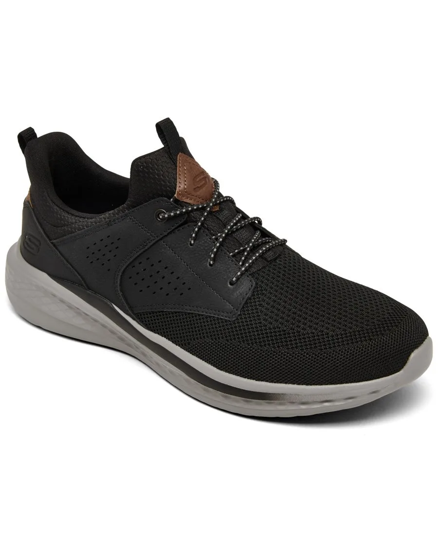 Мужские кроссовки свободного кроя: Slade - Breyer Casual Sneakers от Finish Line Skechers, черный/коричневый