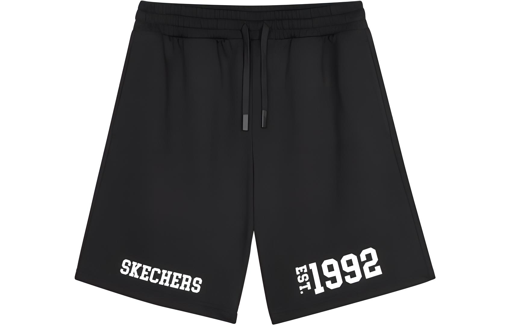 

Skechers Повседневные шорты мужские цвета «угольно-черный»