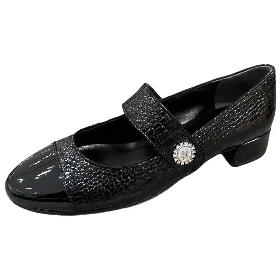 TORY BURCH Туфли Мэри Джейн на массивном каблуке, женские, черные
