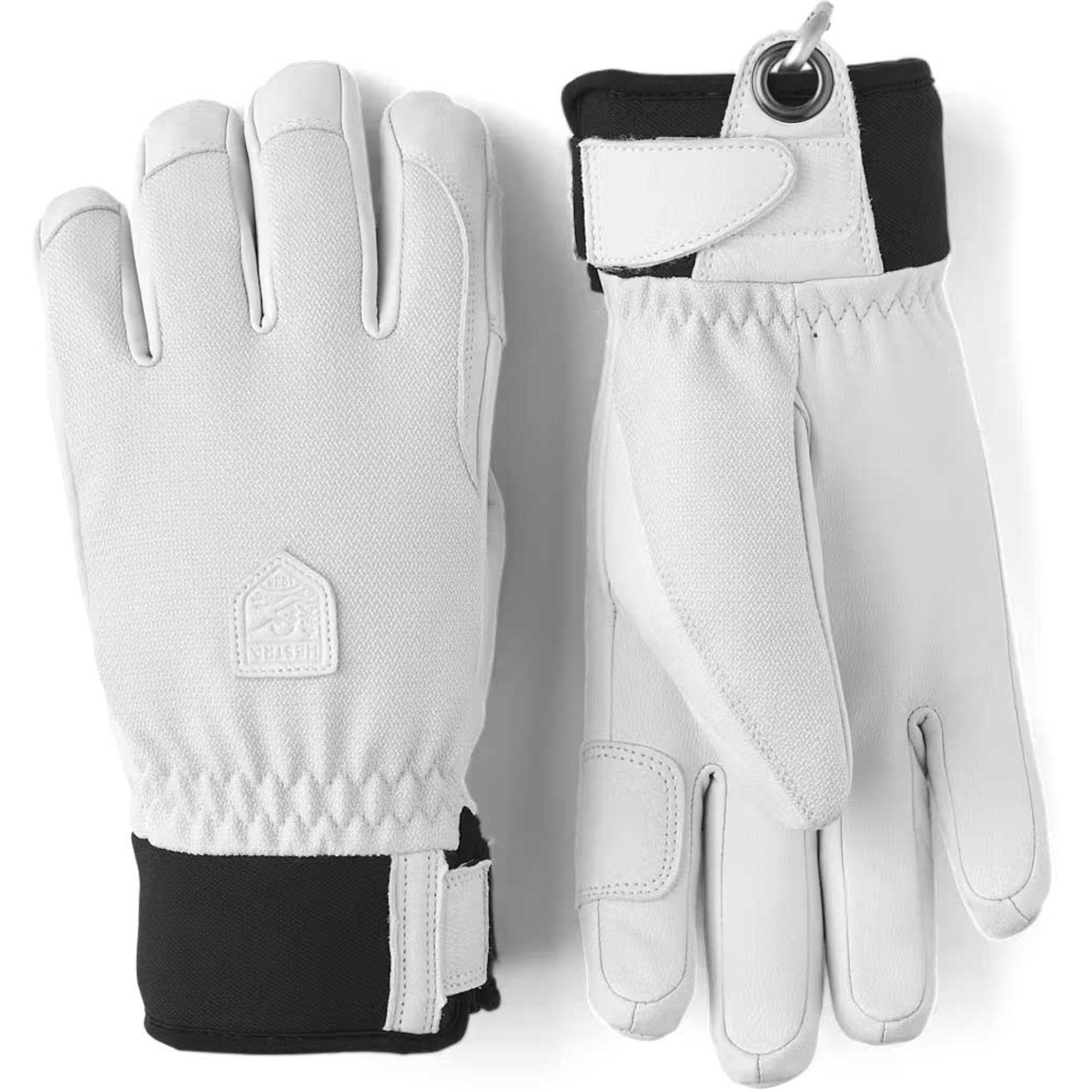 

Женские кожаные патрульные перчатки армейского образца с пятью пальцами Hestra, Ivory