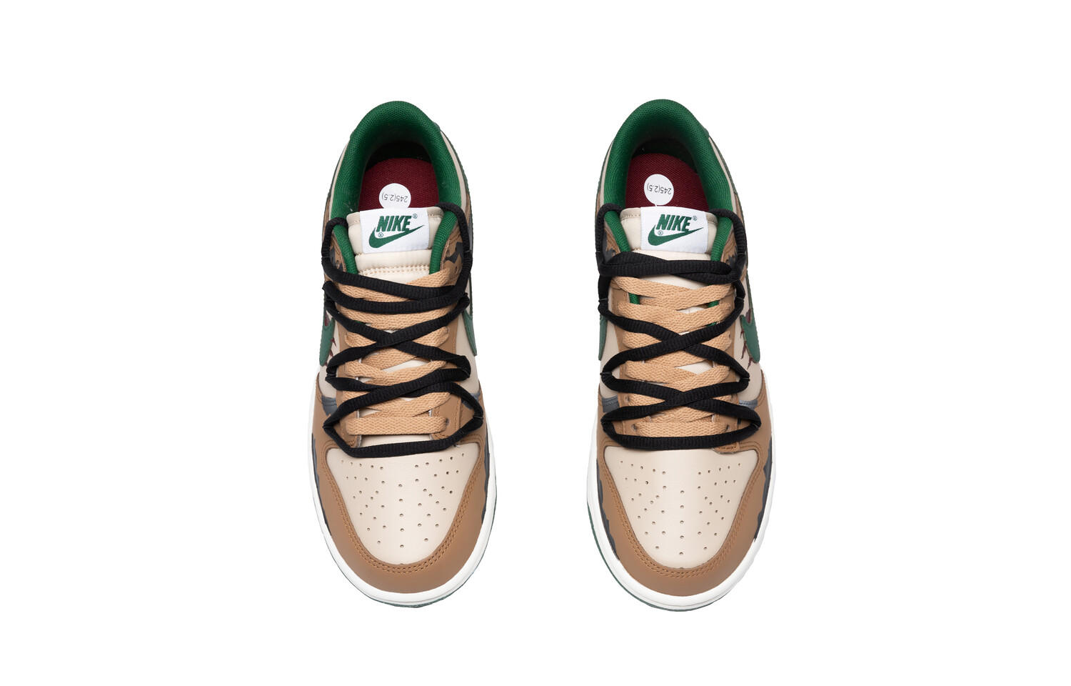 

Кроссовки Nike Dunk Skateboarding Shoes Unisex Low-top Brown/Green, коричневый