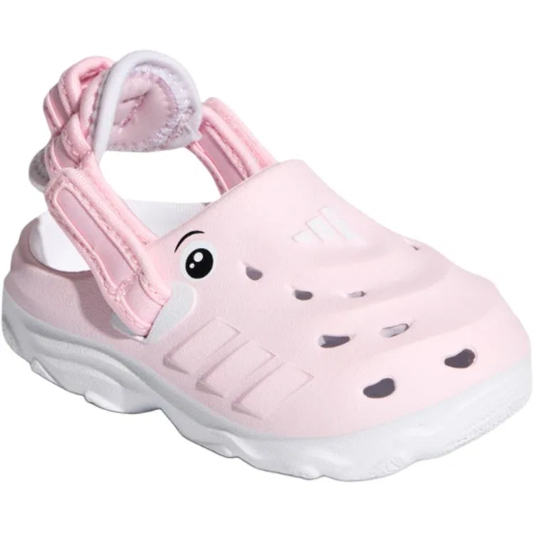 Кроссовки MAXXCLOG Low top для малышей, розово-белые Adidas, Pink White — фото 4