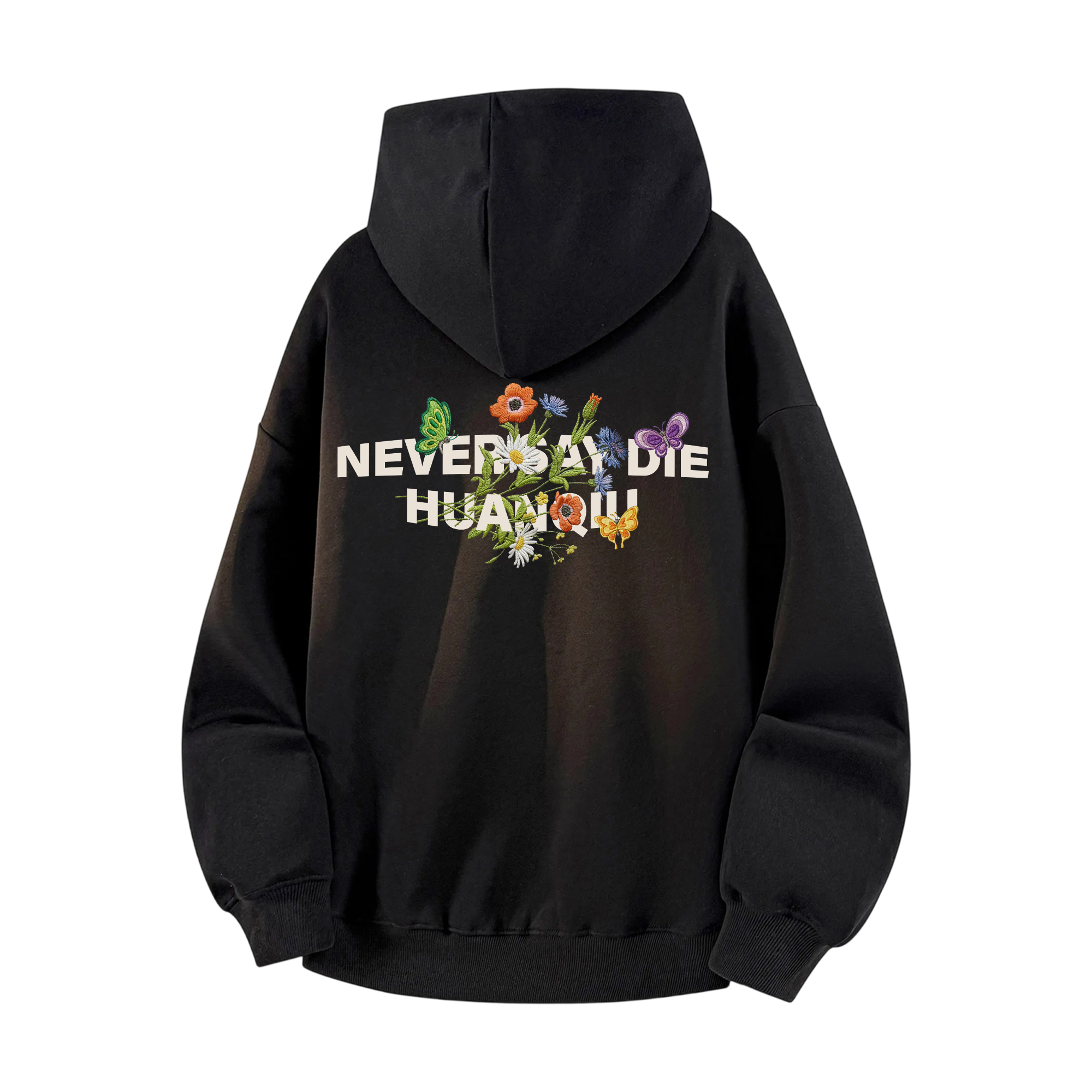 

Толстовка Unisex Hooded Thickened Heavyweight HUANQIU, черный (hat drawstring fleece-lined)