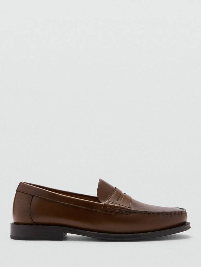 

Классические кожаные мокасины Mango, цвет Medium Brown