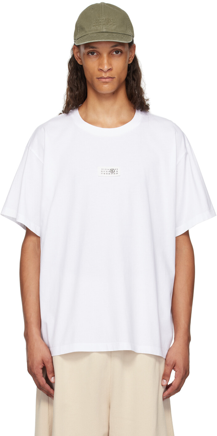 

Футболка с нашивкой MM6 Maison Margiela, белый