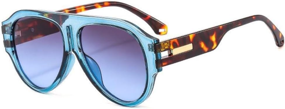 

Ретро-солнцезащитные очки большого квадратного размера для женщин и мужчин, модные солнцезащитные очки класса люкс, трендовые очки с защитой от УФ-излучения UV400 LJTJTAV, Blue Grey Blue