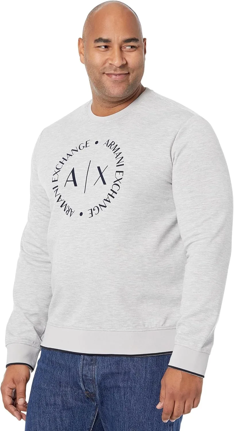 

A|X ARMANI EXCHANGE мужской лонгслив с большим логотипом