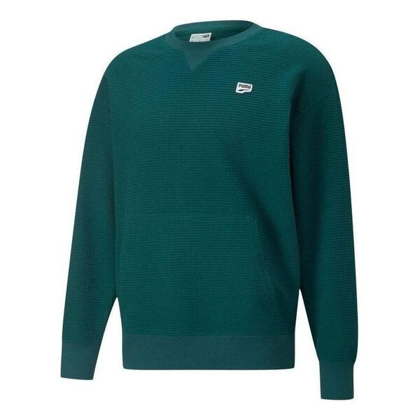 

Свитер downtown waffle crewneck sweatshirt 'green' Puma, зеленый