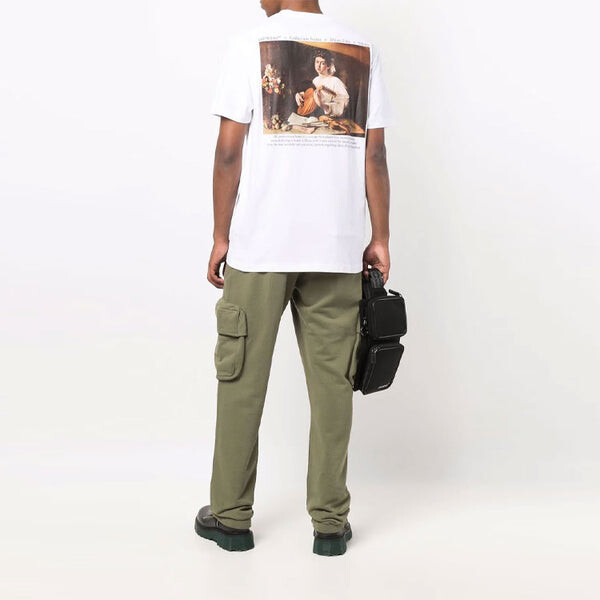 Футболка men's fw21 caravaggio printing short sleeve white t-shirt Off-White, белый — фото 2