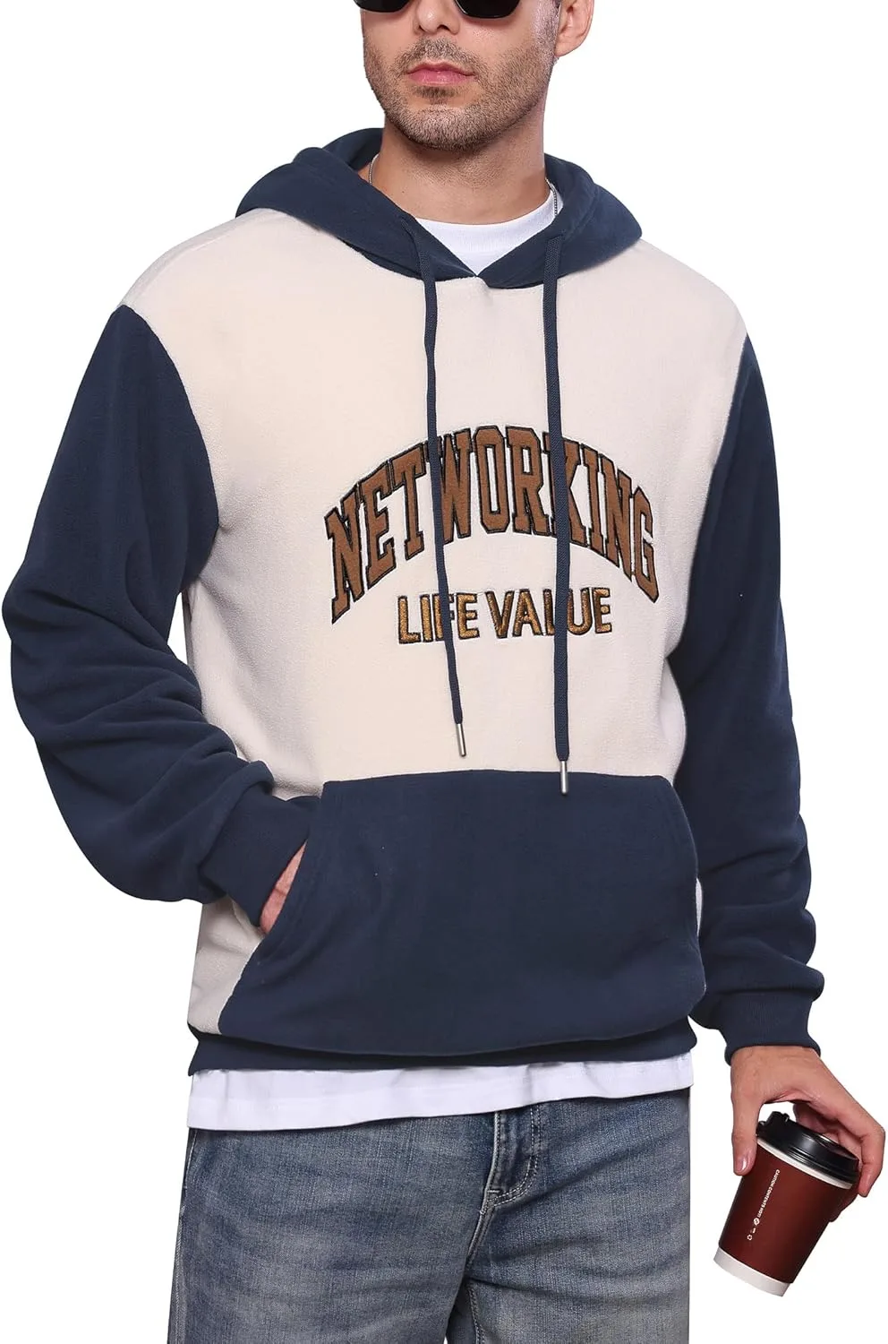 

Дизайнерский худи ODIZLI для мужчин, логотип, цветной блок