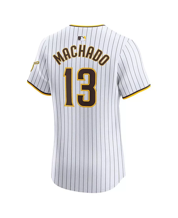 Мужская белая элитная домашняя футболка San Diego Padres Manny Machado Nike — фото 2