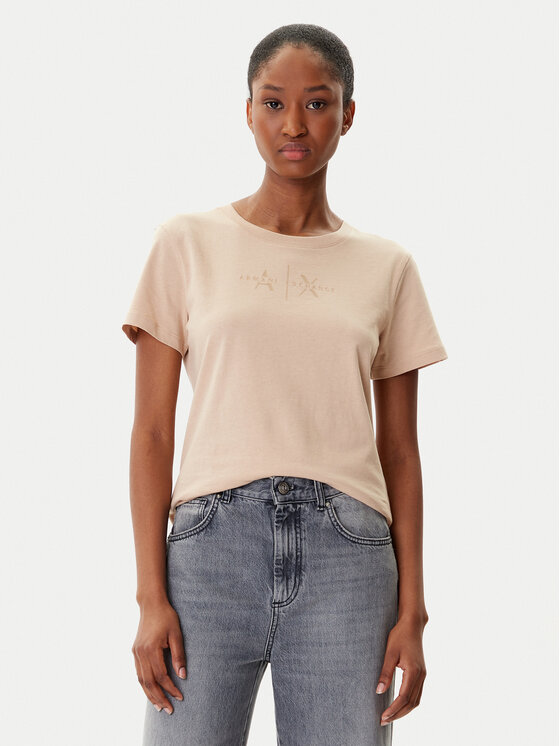 

Футболка regular fit XW001366 AF10356 U1051 Armani Exchange, бежевый