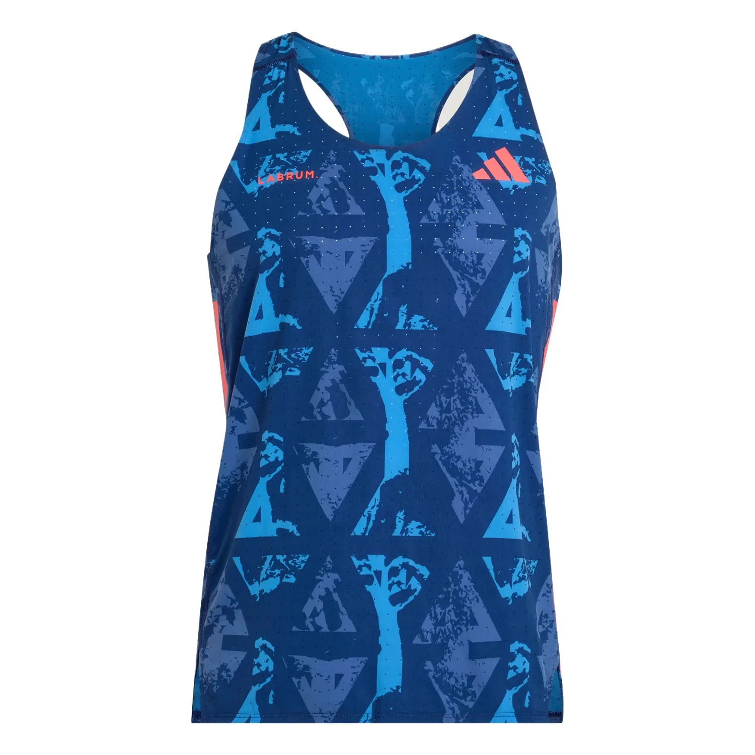 Мужская беговая майка Adizero Adidas, Dark Blue/Bright Red