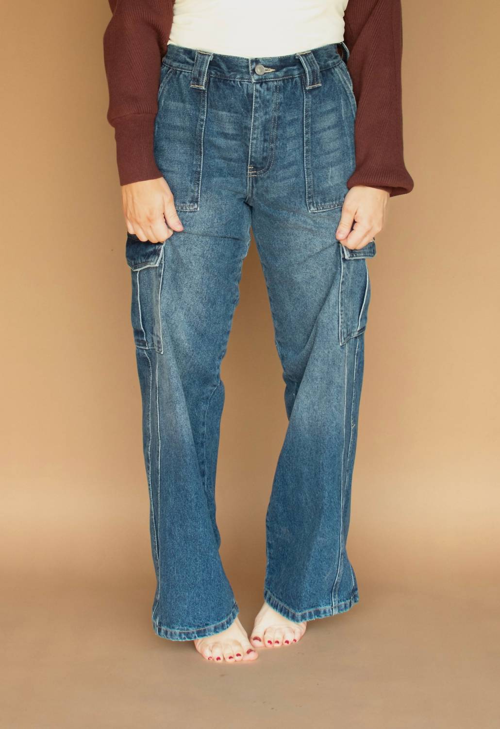 

Камуфляжные джинсы Cam Cargo в темной стирке KanCan, Dark Wash