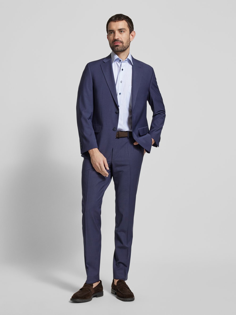 

Рубашка делового покроя Comfort Fit с рукавами 1/2 ETERNA, светло-голубой