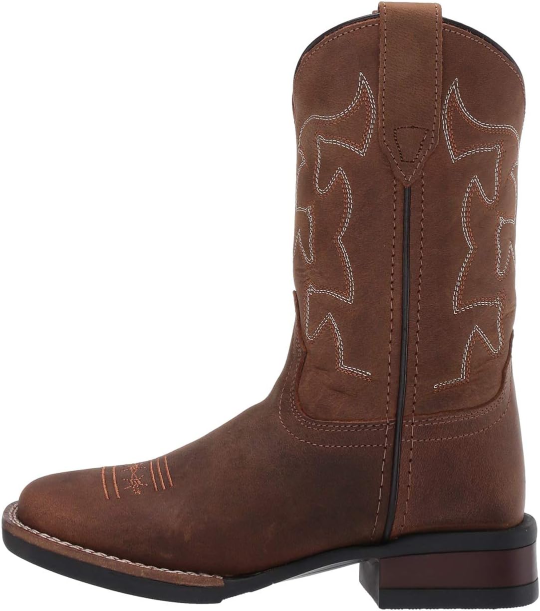 Ботинки Roper Kids  Cow Hide, Brown Crazy Horse Leather Vamp & Shaft — фото 4