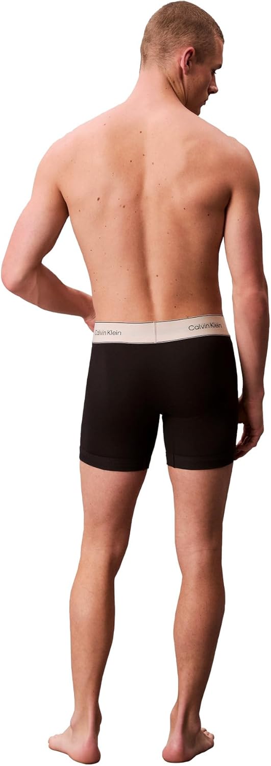 Комплект из 3 мужских трусов-боксеров Calvin Klein из хлопка пима, 3 Black — фото 4