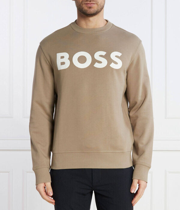 

Толстовка Boss Orange Webasiccrew Relaxed Fit, бежевый