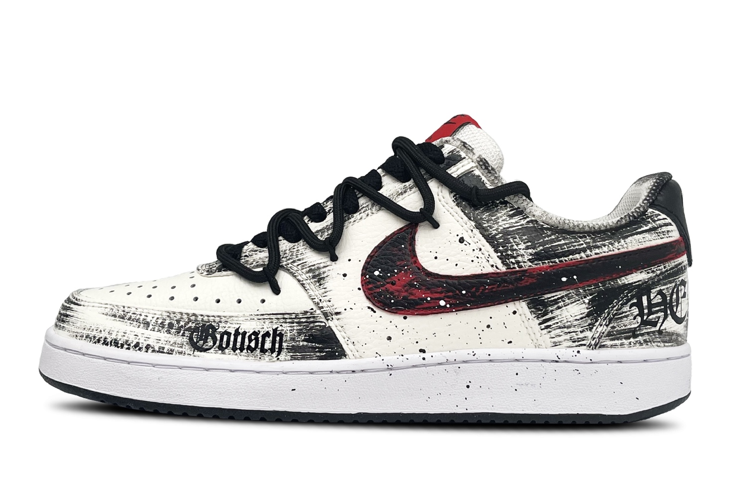 

Nike Court Vision 1 износостойкие и легкие низкие кроссовки для скейтбординга мужские black red