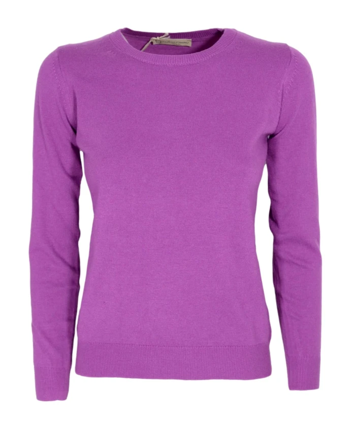 

Фиолетовый свитер из кашемира и шерсти Cashmere Company, фиолетовый