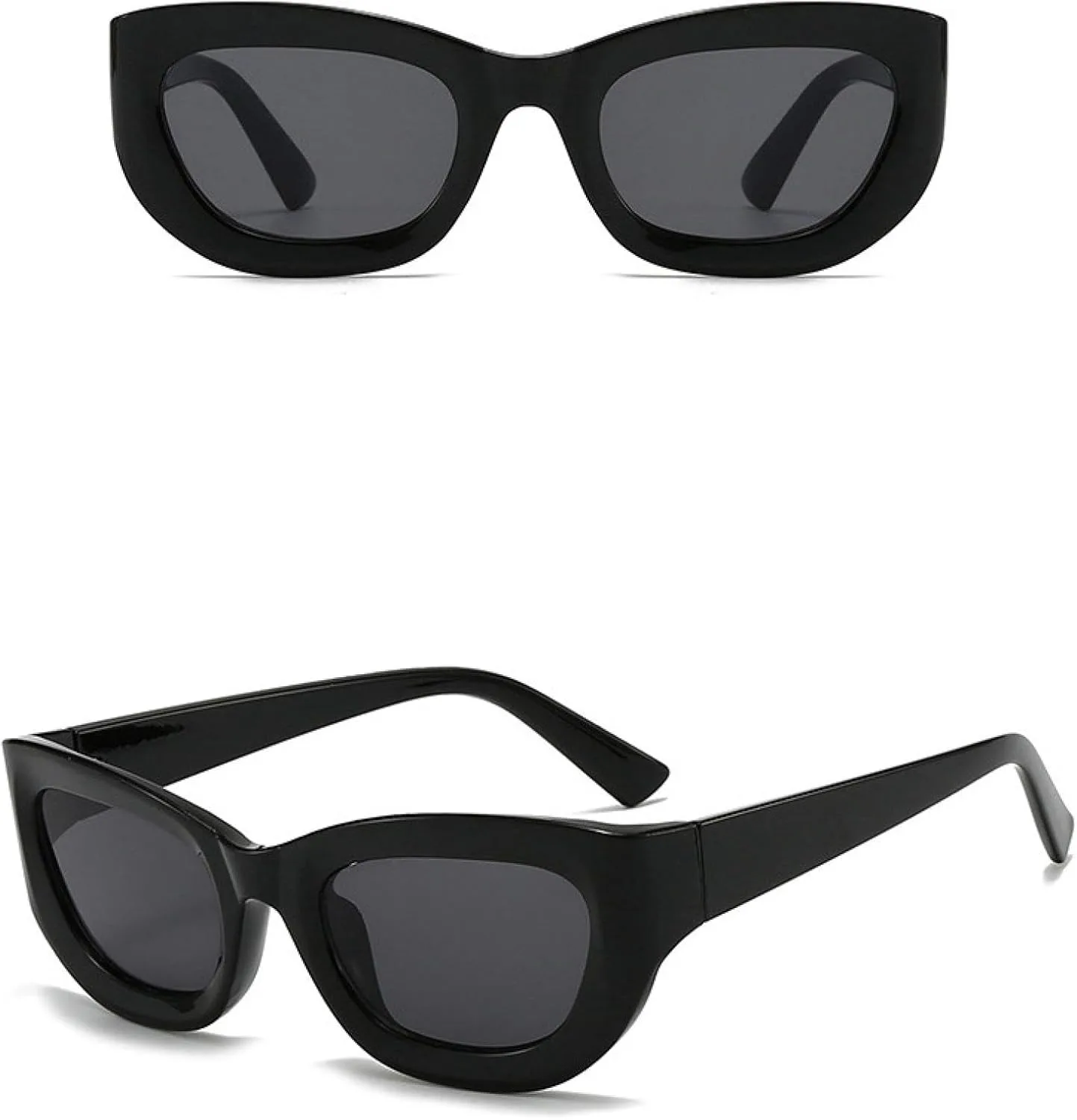 

Винтажные солнцезащитные очки «кошачий глаз» для женщин, модные очки для мужчин, трендовые красные и зеленые мужские солнцезащитные очки TKKTLLT, Black-black