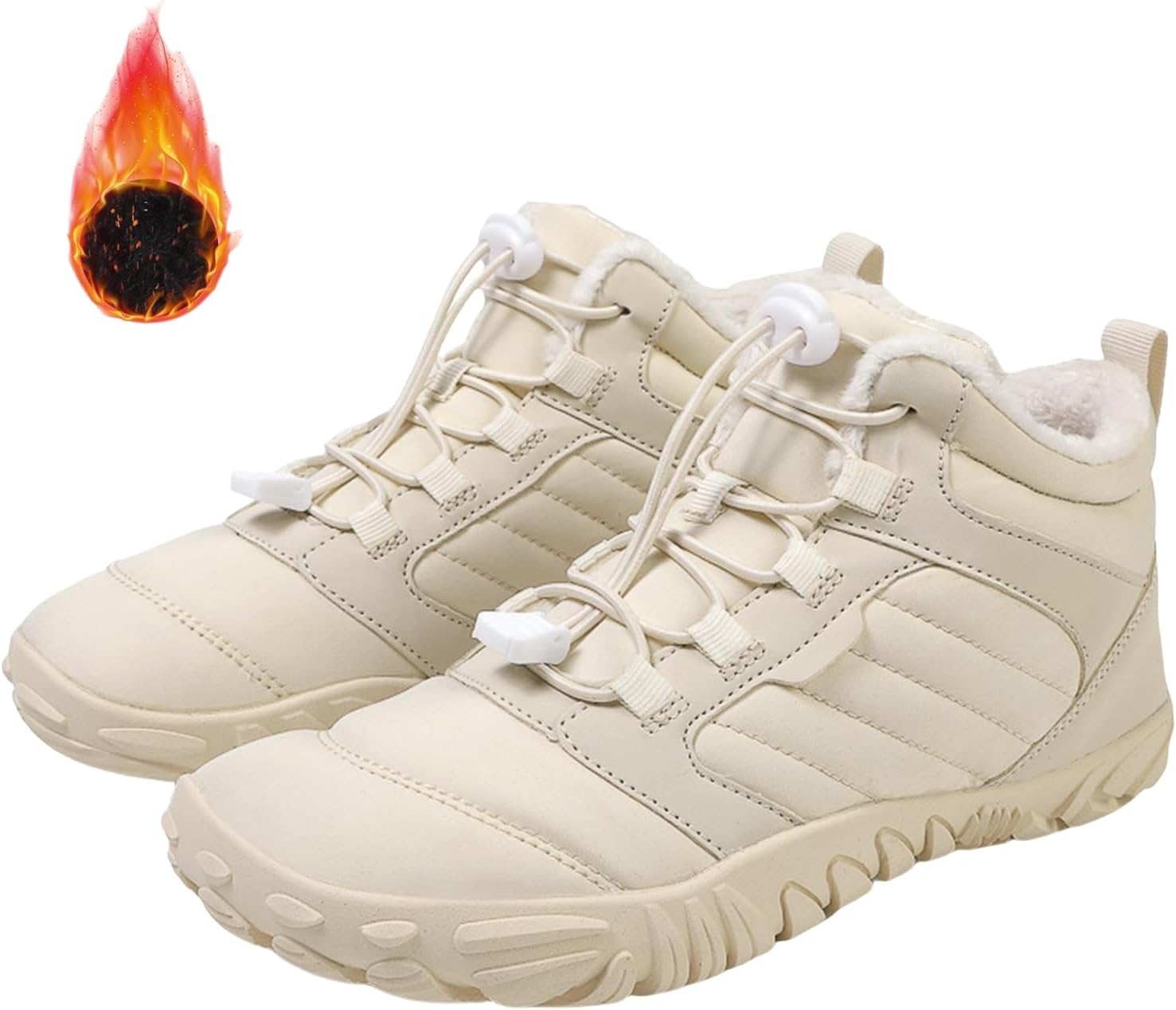 

Зимние походные босоножки для женщин и мужчин с широкой носовой частью, комфортные зимние уличные, противоскользящие, водонепроницаемые ботинки, теплые снегоступы для походов и прогулок Baxtayel, бежевый