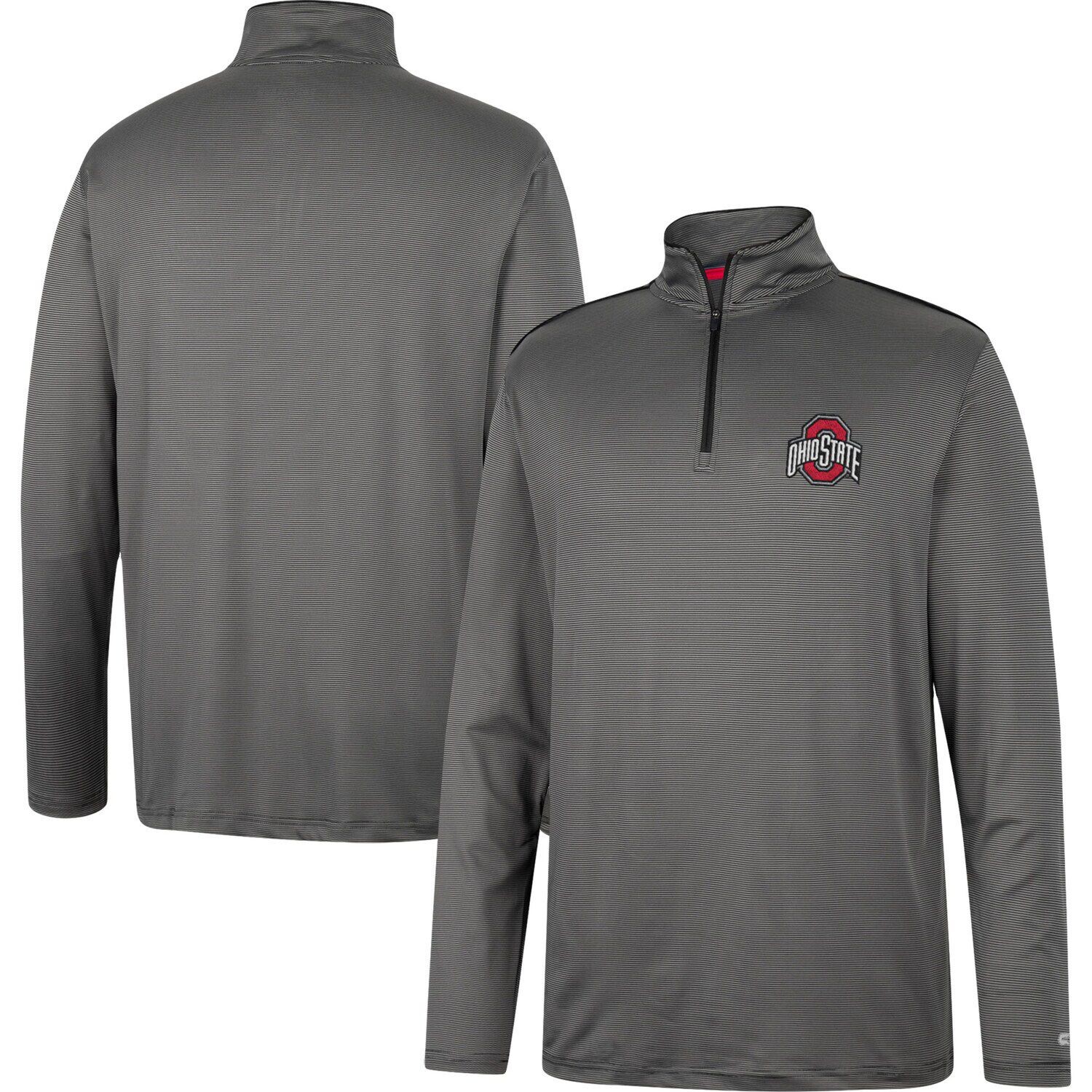 

Мужская темно-серая ветровка с молнией до четверти и логотипом Ohio State Buckeyes Colosseum, Серый, Мужская темно-серая ветровка с молнией до четверти и логотипом Ohio State Buckeyes Colosseum