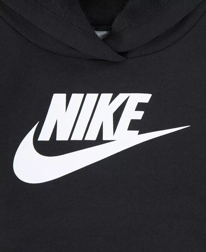 Толстовка с капюшоном из флиса для малышей Kids Club, комплект из 2 предметов Nike, черный — фото 4