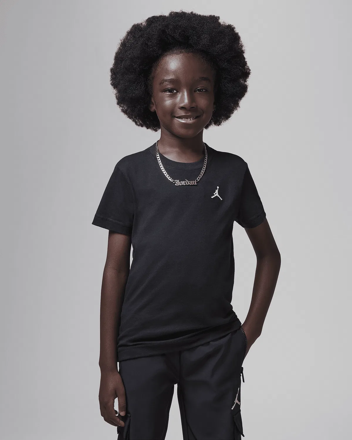 Детская футболка Jumpman Air с вышивкой Jordan, Black
