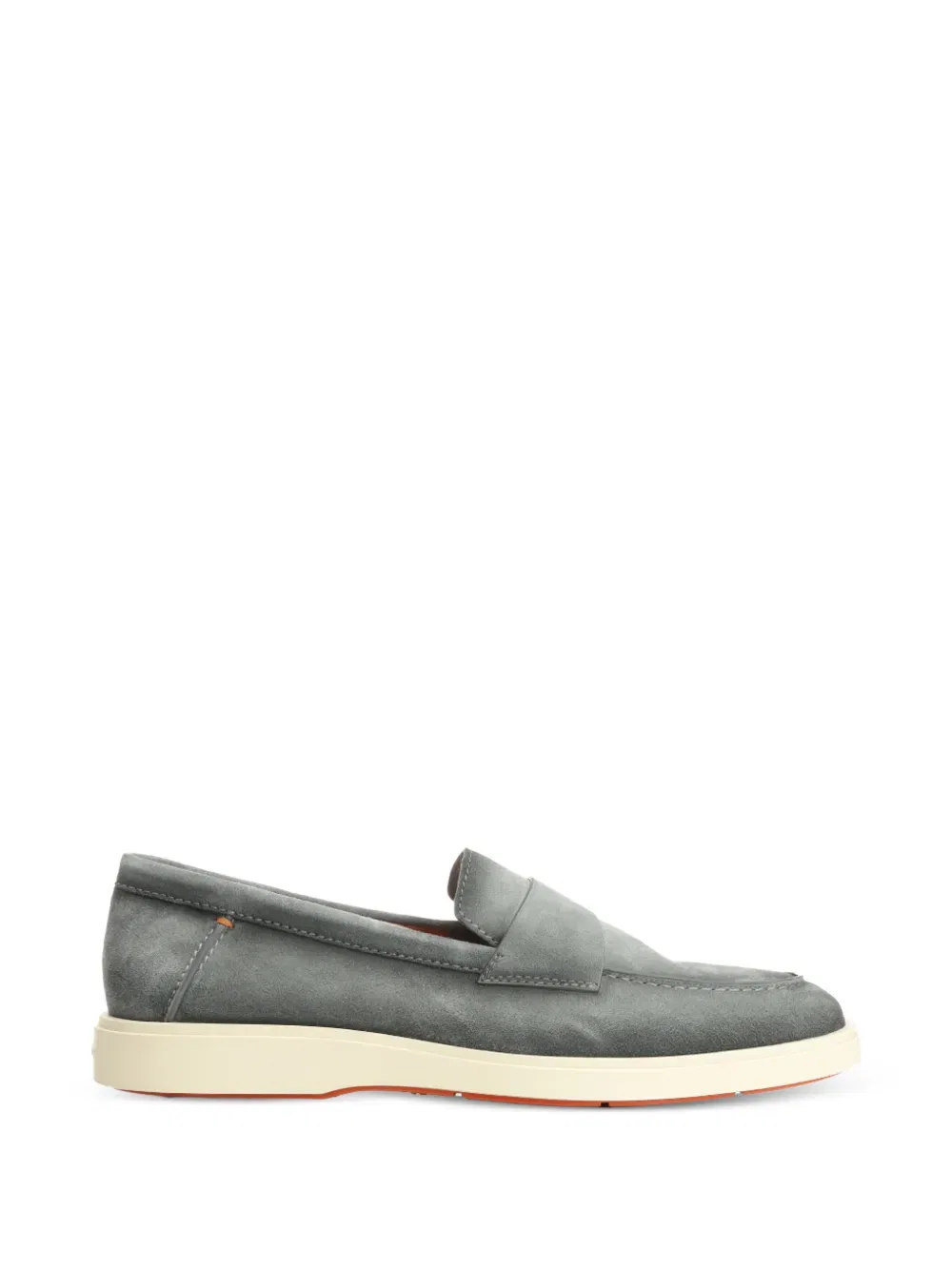 Замшевые лоферы Revolve Santoni, серый