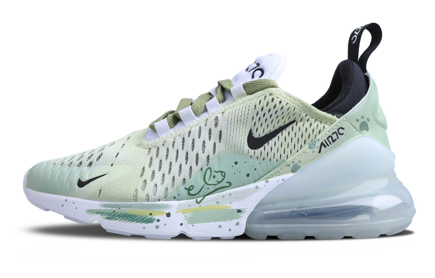 

Кроссовки Air Max 270 женские с низким верхом, зеленые/белые Nike