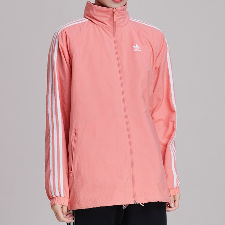 Куртка женская фактурная розово-красная Adidas Originals, цвет Texture Rose Red — фото 3