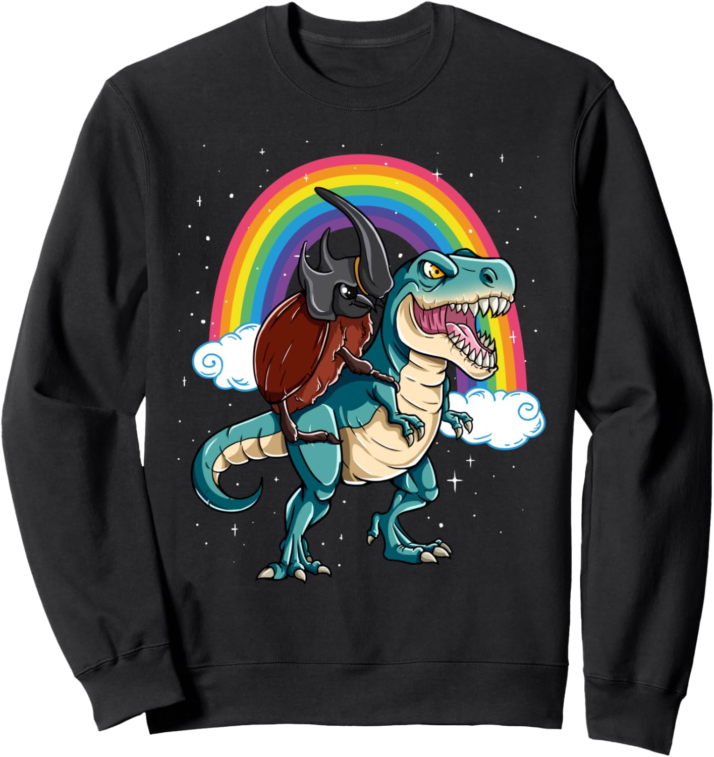 

Толстовка с изображением динозавра Тираннозавра Рекса, радужного носорога и жука Check Out My Rhinoceros Beetle Shirts, черный