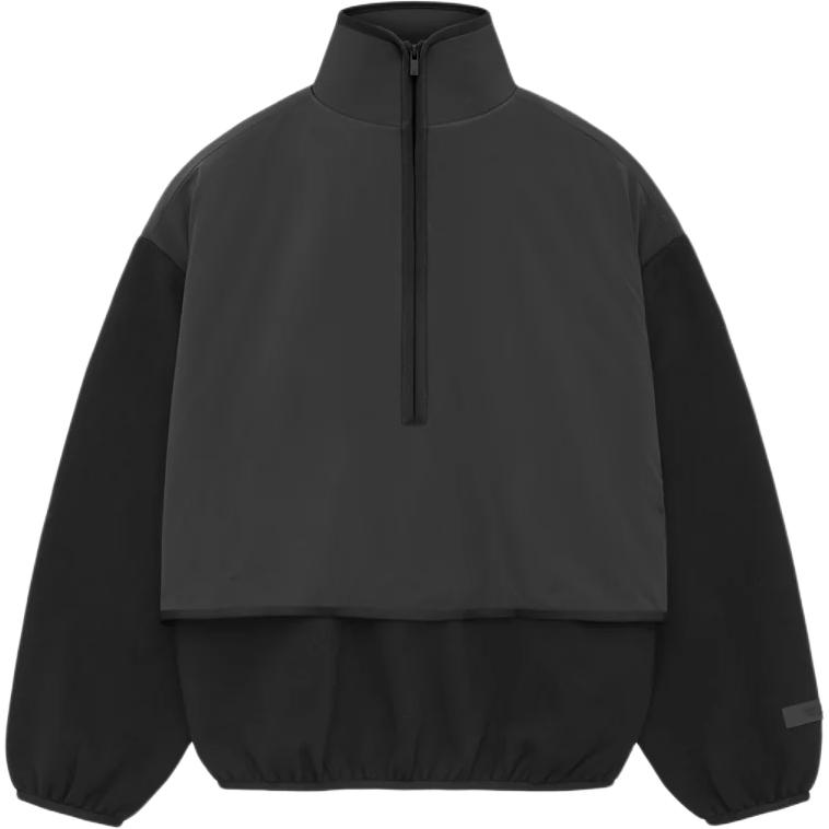 Основная Коллекция Нейлоновая Флисовая Гольф Футболка Fear Of God Essentials, Темное Дерево Черный/Черный/Темное Дерево Черный/Черный — фото 2